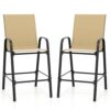 COSTWAY Lot de 2 Tabourets de Bar Exterieur COSTWAY Lot de 2 Tabourets de Bar Exterieur