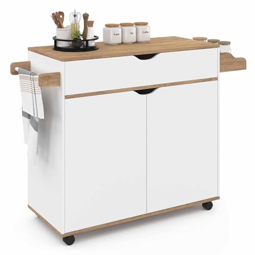 Desserte de cuisine COSY XXL blanche Desserte de cuisine COSY XXL blanche