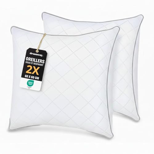 DREAMWAY Oreillers Ergonomiques 60x60 cm DREAMWAY Oreillers Ergonomiques 60x60 cm