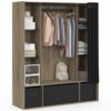 Dressing Penderie DIANE avec Rideau Noir Dressing Penderie DIANE avec Rideau Noir