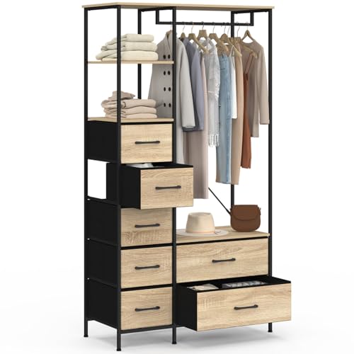 Dressing penderie UTAH 90 cm avec étagères Dressing penderie UTAH 90 cm avec étagères