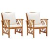 Ensemble de 2 Chaises de Jardin en Acacia Ensemble de 2 Chaises de Jardin en Acacia