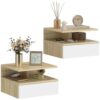 Ensemble de 2 Tables de Chevet Murales Ensemble de 2 Tables de Chevet Murales