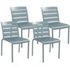 Ensemble de 4 chaises de jardin empilables