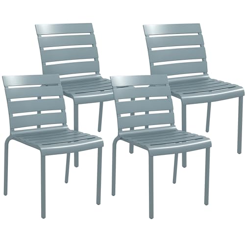 Ensemble de 4 chaises de jardin empilables Ensemble de 4 chaises de jardin empilables