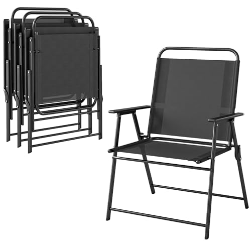 Ensemble de 4 chaises de Jardin Pliantes Ensemble de 4 chaises de Jardin Pliantes