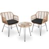 Ensemble de Jardin en Poly Rotin 3 pcs Ensemble de Jardin en Poly Rotin 3 pcs