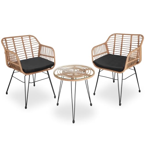 Ensemble de Jardin en Poly Rotin 3 pcs Ensemble de Jardin en Poly Rotin 3 pcs