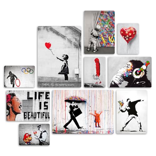 Ensemble de Peintures Multi-Panneaux Banksy Ensemble de Peintures Multi-Panneaux Banksy