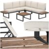 Ensemble Salon de Jardin 5 Places en Aluminium