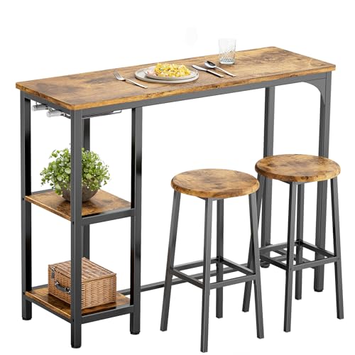 Ensemble Table de Bar avec 2 Tabourets Ensemble Table de Bar avec 2 Tabourets