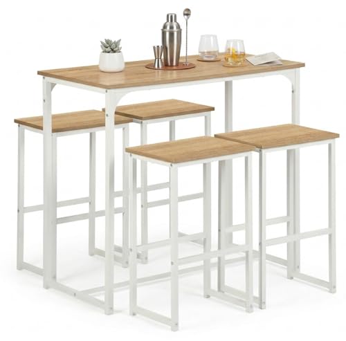 Ensemble Table de Bar avec 4 Tabourets Ensemble Table de Bar avec 4 Tabourets