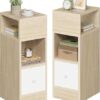 EUGAD Lot de 2 Tables de Chevet Étroite