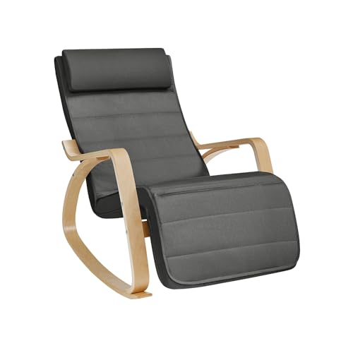 Fauteuil à Bascule avec Repose-pieds Réglable Fauteuil à Bascule avec Repose-pieds Réglable