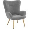Fauteuil de Salon Confortable en Tissu Bouclette Fauteuil de Salon Confortable en Tissu Bouclette
