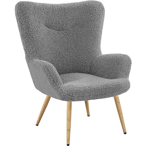 Fauteuil de Salon Confortable en Tissu Bouclette Fauteuil de Salon Confortable en Tissu Bouclette