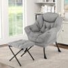 Fauteuil Salon Scandinave avec Repose-Pieds Fauteuil Salon Scandinave avec Repose-Pieds