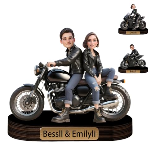 Figurine de Couple de Moto Personnalisée Figurine de Couple de Moto Personnalisée
