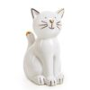 Figurine Élégante de Chat en Porcelaine Figurine Élégante de Chat en Porcelaine
