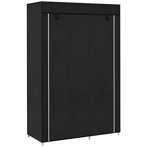 HOMCOM Armoire Penderie en Tissu Noir HOMCOM Armoire Penderie en Tissu Noir
