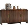 HOMCOM Buffet Cuisine Multifonction Noyer