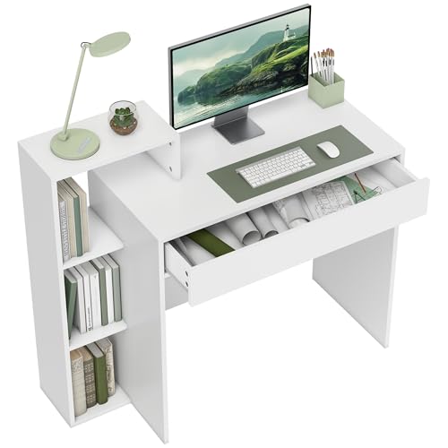HOMCOM Bureau d'ordinateur avec Rangement