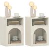 HOMCOM Lot de 2 Tables de Chevet HOMCOM Lot de 2 Tables de Chevet