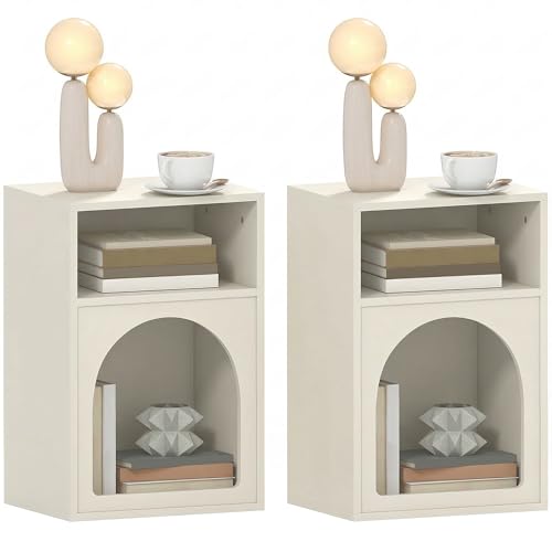 HOMCOM Lot de 2 Tables de Chevet HOMCOM Lot de 2 Tables de Chevet