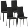 HOMCOM Lot de 4 Chaises Rembourrées Modernes HOMCOM Lot de 4 Chaises Rembourrées Modernes