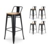 Kosmi Lot de 4 Tabourets de Bar