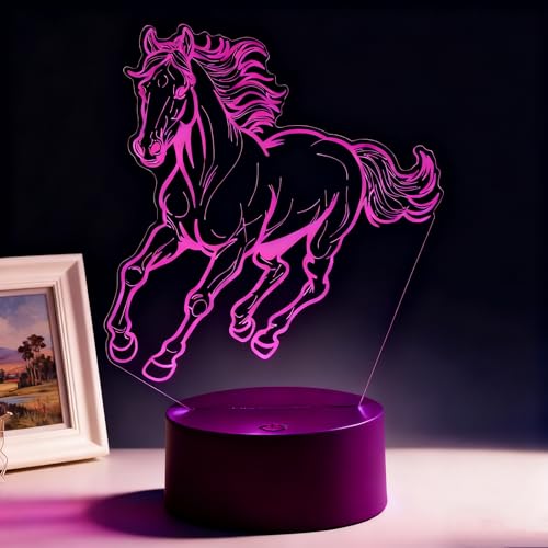 Lampe 3D Cheval Illusion Optique Lampe 3D Cheval Illusion Optique