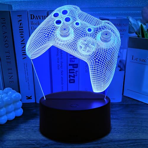 Lampe 3D Gaming Rechargeable avec Télécommande Lampe 3D Gaming Rechargeable avec Télécommande
