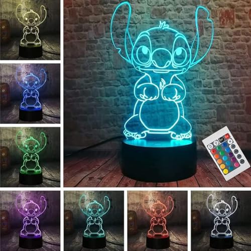 Lampe 3D LED Stitch avec Télécommande Lampe 3D LED Stitch avec Télécommande