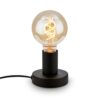 Lampe de chevet rétro noire E27 Lampe de chevet rétro noire E27