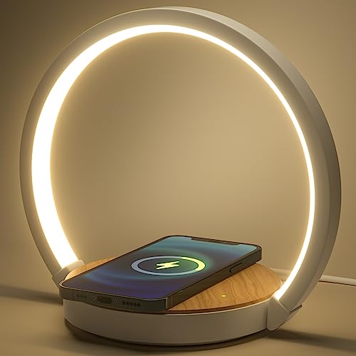 Lampe de Chevet Tactile avec Chargeur Sans Fil Lampe de Chevet Tactile avec Chargeur Sans Fil