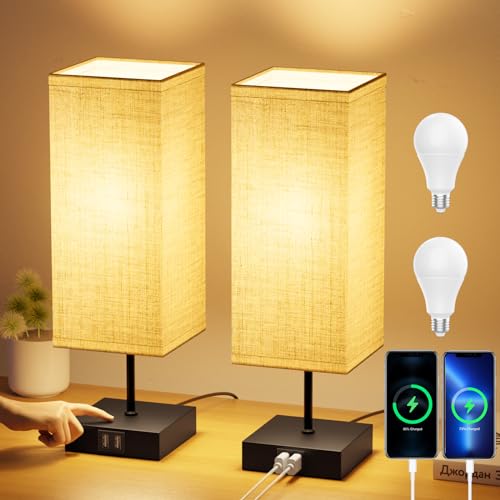 Lampe de Chevet Tactile avec Ports USB Lampe de Chevet Tactile avec Ports USB
