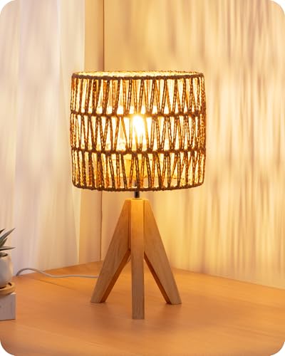 Lampe de Chevet Trépied en Bois Massif Lampe de Chevet Trépied en Bois Massif