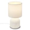 Lampe de table élégante en tissu blanc