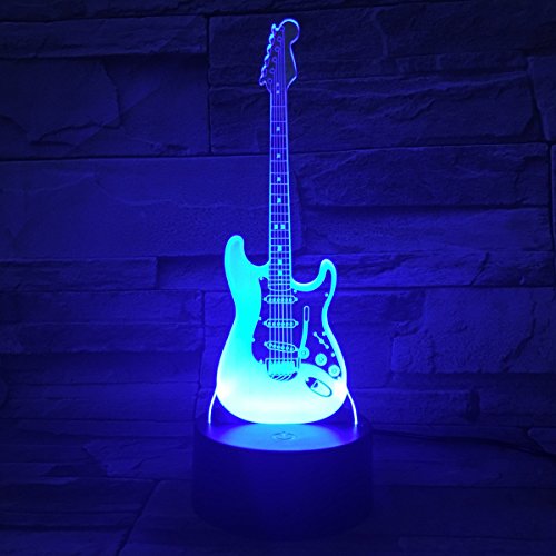 Lampe Illusion 3D LED Guitare Lampe Illusion 3D LED Guitare