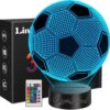 Lampe LED 3D en forme de ballon de football