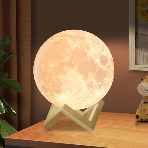 Lampe Lune 3D Multicolore 18cm Lampe Lune 3D Multicolore 18cm
