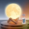 Lampe Lune Veilleuse 3D Multicolore