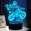 Lampe Nuit Illusion 3D Motocross