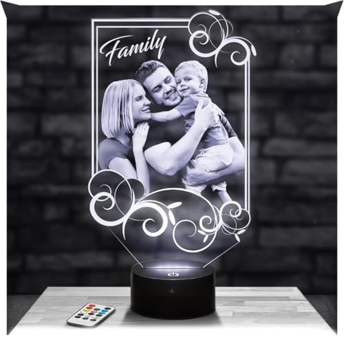 Lampe photo 3D personnalisée avec gravure Lampe photo 3D personnalisée avec gravure