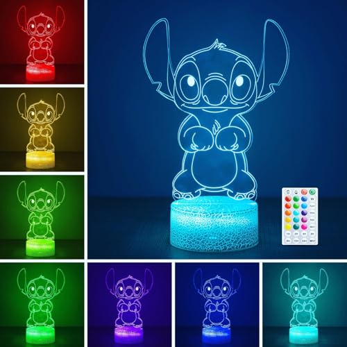 Lampe Veilleuse Stitch 16 Couleurs LED Lampe Veilleuse Stitch 16 Couleurs LED