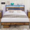 Lit 140 x 190 avec Multiprise et LED