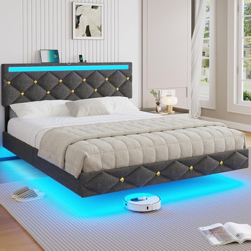 Lit 160x200 avec Éclairage LED Réglable