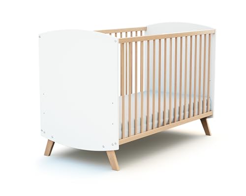 Lit Bébé Scandinavian Blanc en Bois Lit Bébé Scandinavian Blanc en Bois