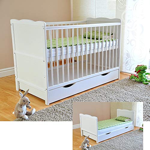 Lit bébé transformable avec matelas Aloe Vera Lit bébé transformable avec matelas Aloe Vera