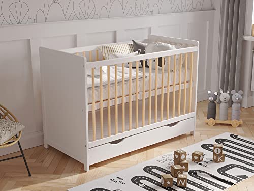 Lit Bébé Évolutif en Bois de Pin Lit Bébé Évolutif en Bois de Pin